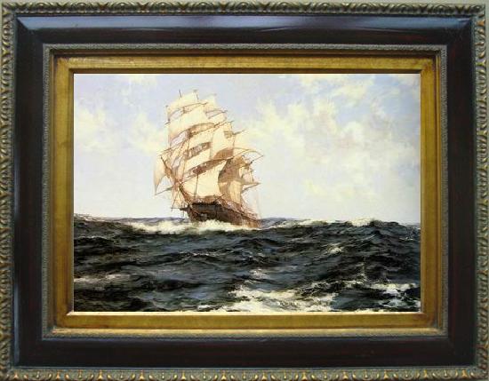 framed  unknow artist Seascape, boats, ships and warships. 137, Ta131